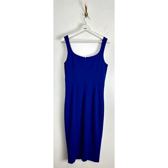 DRESS THE POPULATION Sloane Sleeveless Sheath Dress in Electric Blue Size Large - Picture 8 of 11